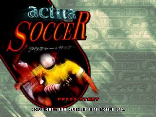 Actua Soccer Title Screen